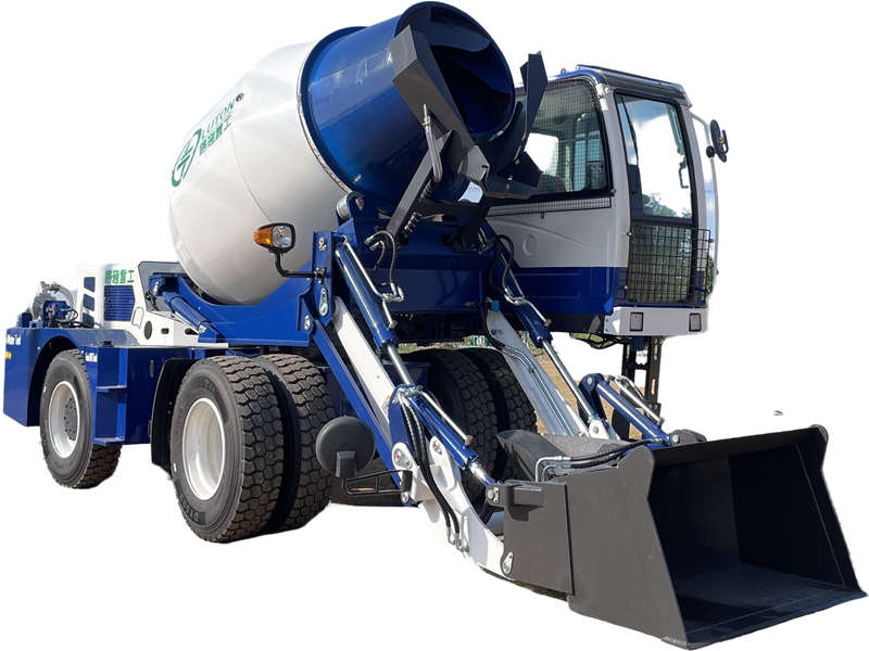self loading transit concrete mixer